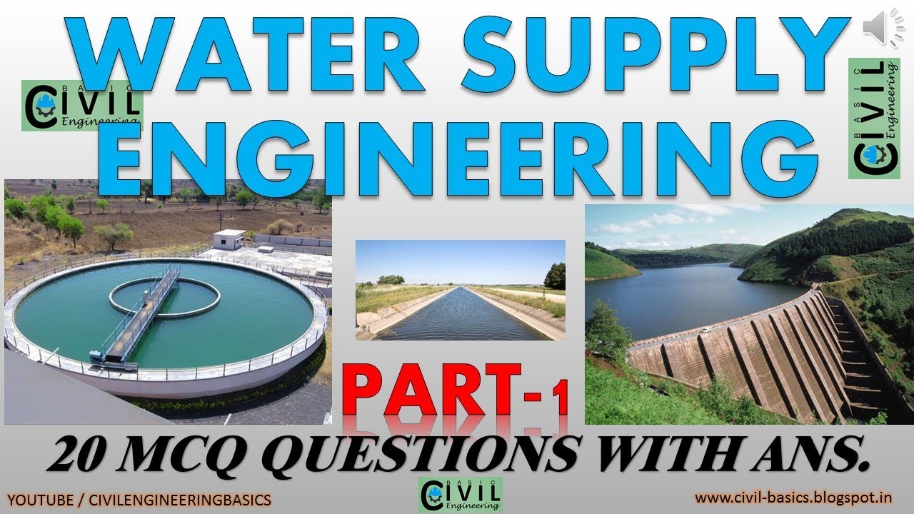 WATER SUPPLY ENGINEERING ||  PART 1 || 20 MCQ QUESTIONS WITH ANSWER || CIVIL ENGINEERING