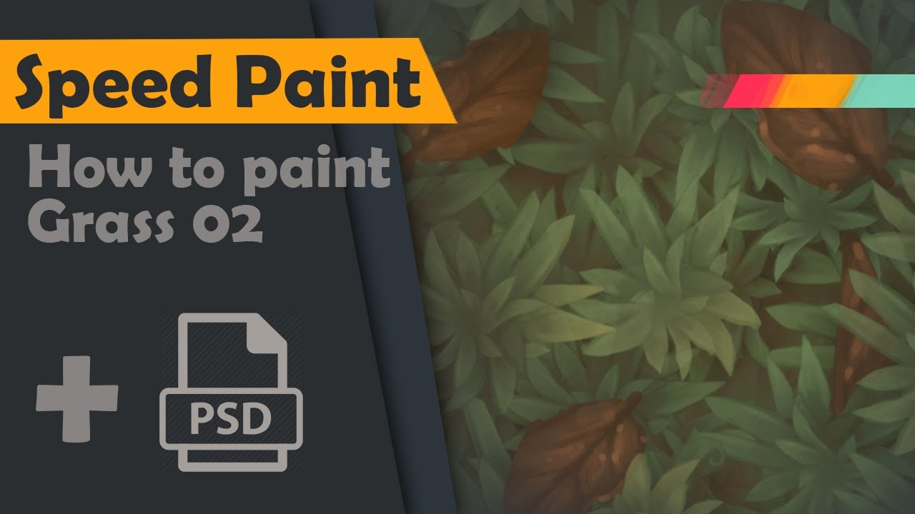 Hand painted grass texture 02