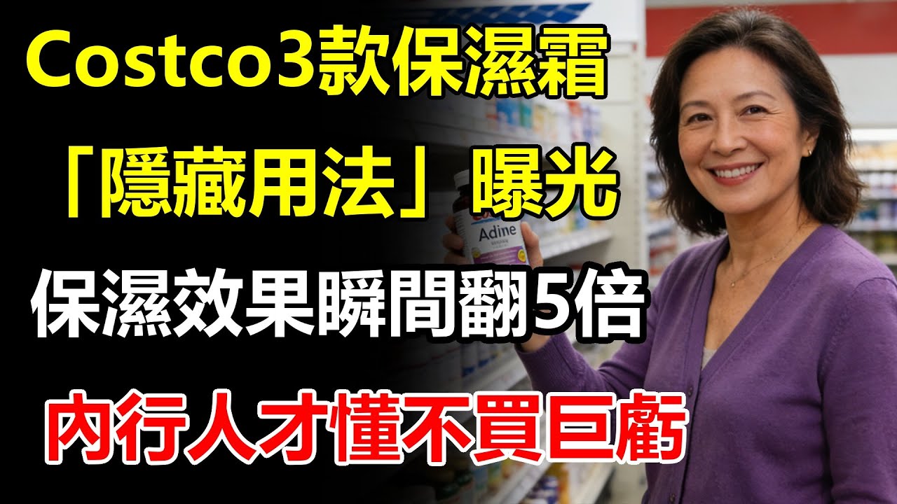 Costco這「3款」保濕霜，內行人才懂的「隱藏用法」曝光！保濕效果瞬間翻5倍，不買巨虧！#Costco #保濕霜 #隱藏用法 #保養神器 #美妝達人 #爆款推薦