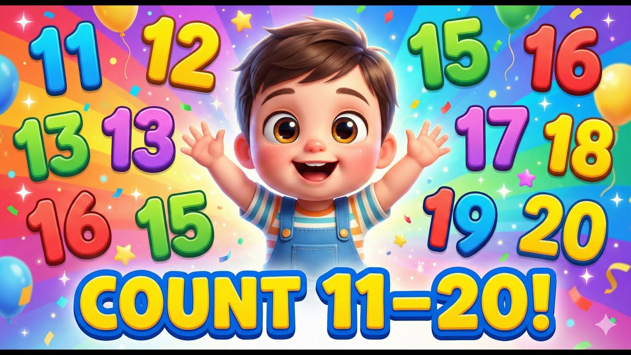Numbers 11 to 20 for Kids 🎶 | Easy Counting Rhyme | HappyKids TV