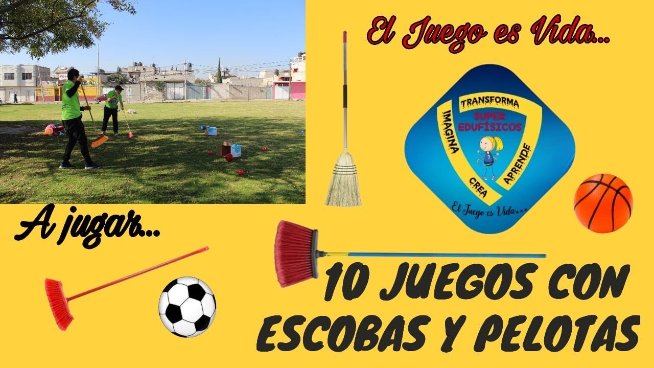 10 Juegos con Escobas y pelotas 🧹 🎾