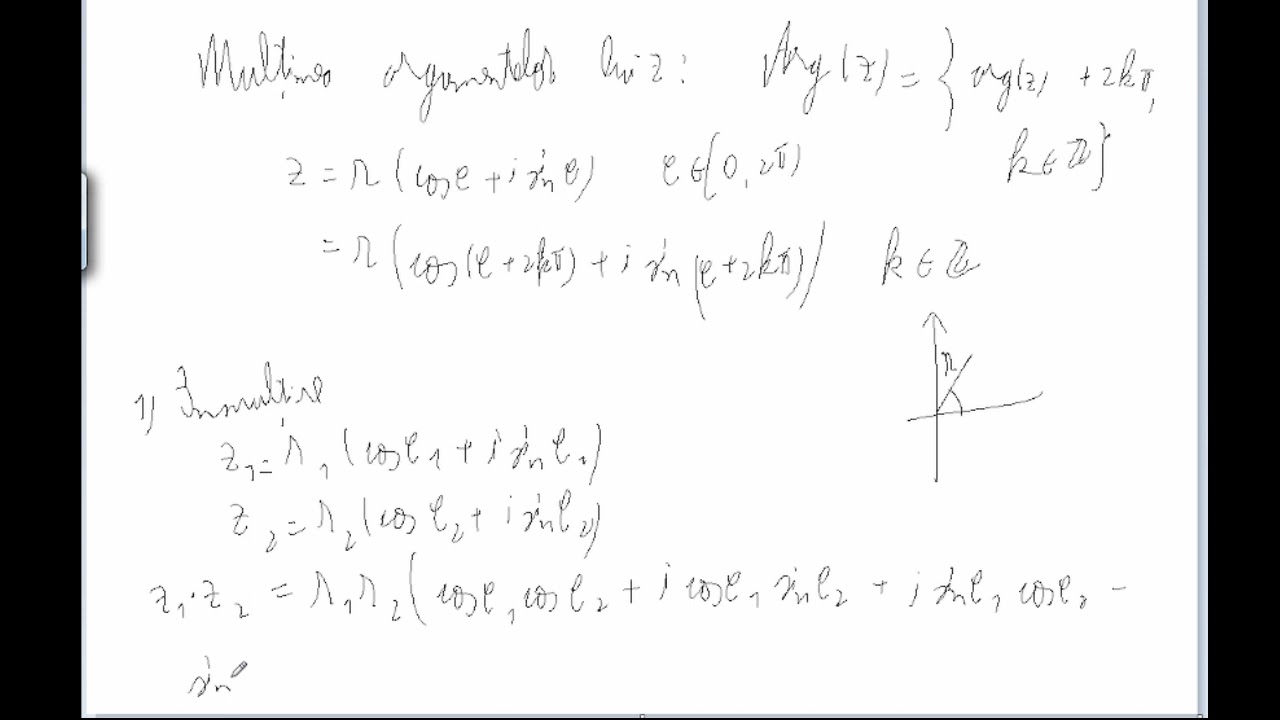 Forma trigonometrică a numerelor complexe, partea II (clasa a 10-a)