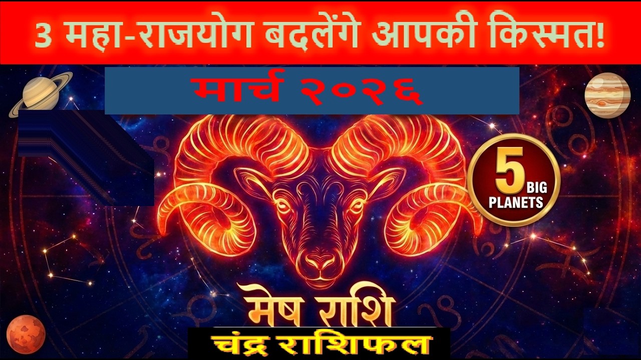 मेष राशि मार्च 2026 राशिफल | Mesh Rashi March 2026 | Aries Horoscope | by Graha Samhita