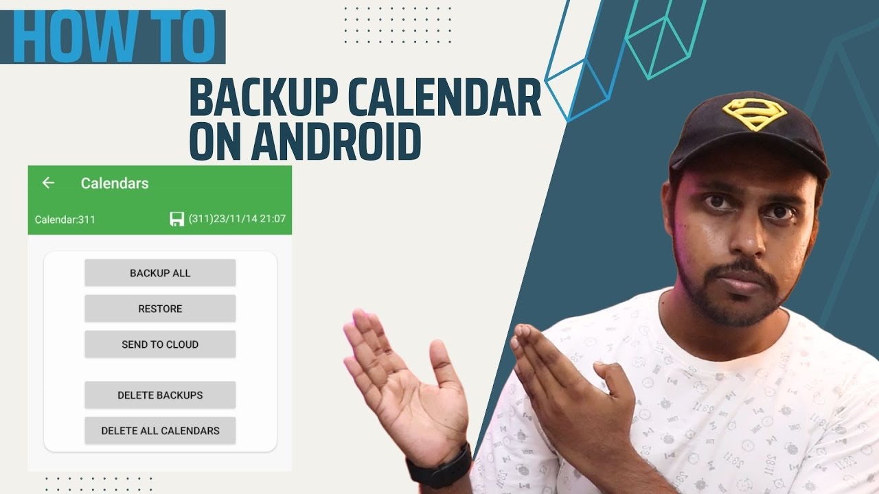 How to backup calendar on android