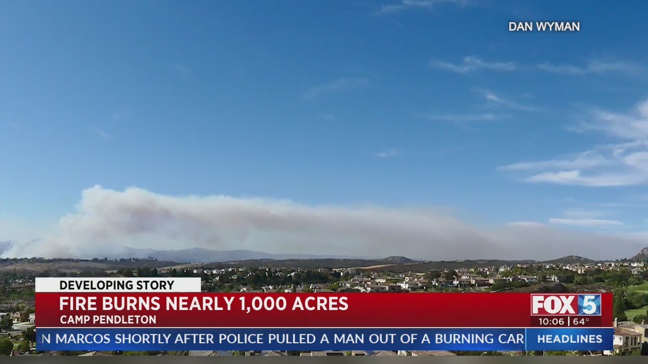 Crews Work To Contain 925-Acre Wildfire Burning At Camp Pendleton