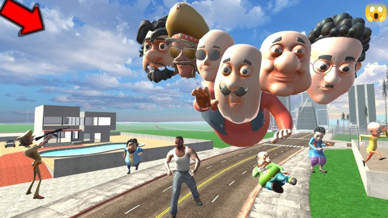 Franklin & Motu-Patlu Vs রাবন দ্বীপ 😱👹🤯Indian Bike Driving3D 🎮 !!