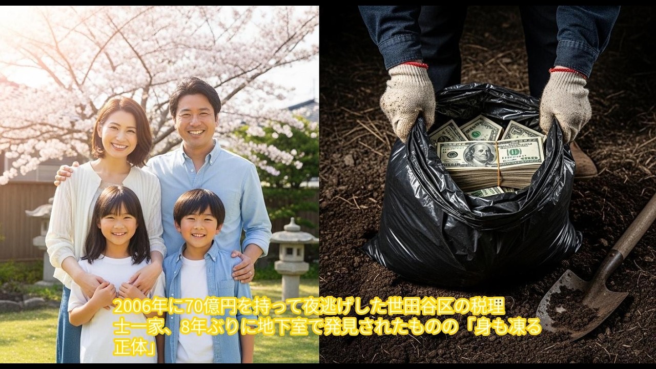 2006年に70億円を持って夜逃げした世田谷区の税理士一家、8年ぶりに地下室で発見されたものの「身も凍る正体」