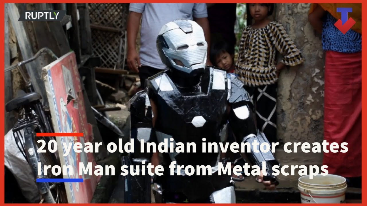 20 year old Indian inventor creates Iron Man suit from Metal scraps