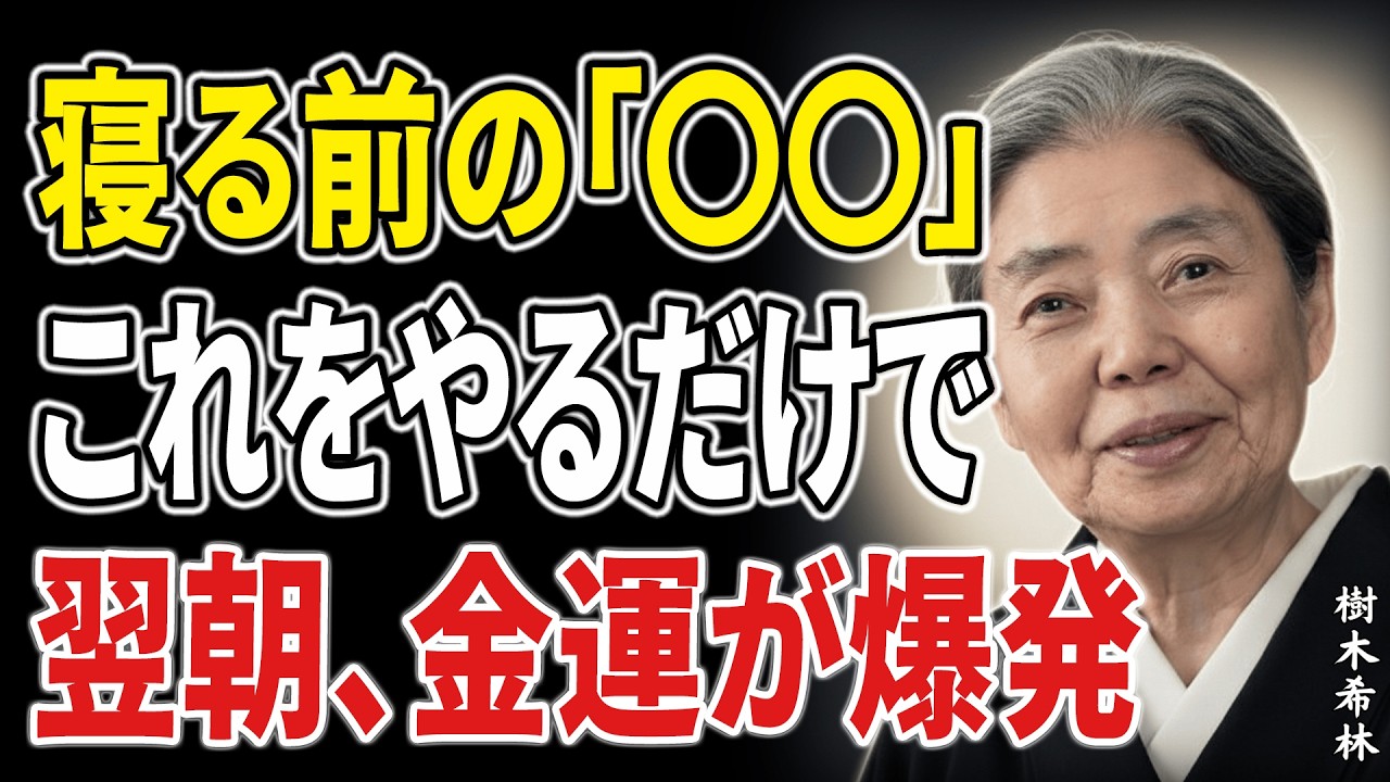 【樹木希林】※今夜やらないと後悔します。明日の吉日から金運が爆発する「寝る前の秘密」