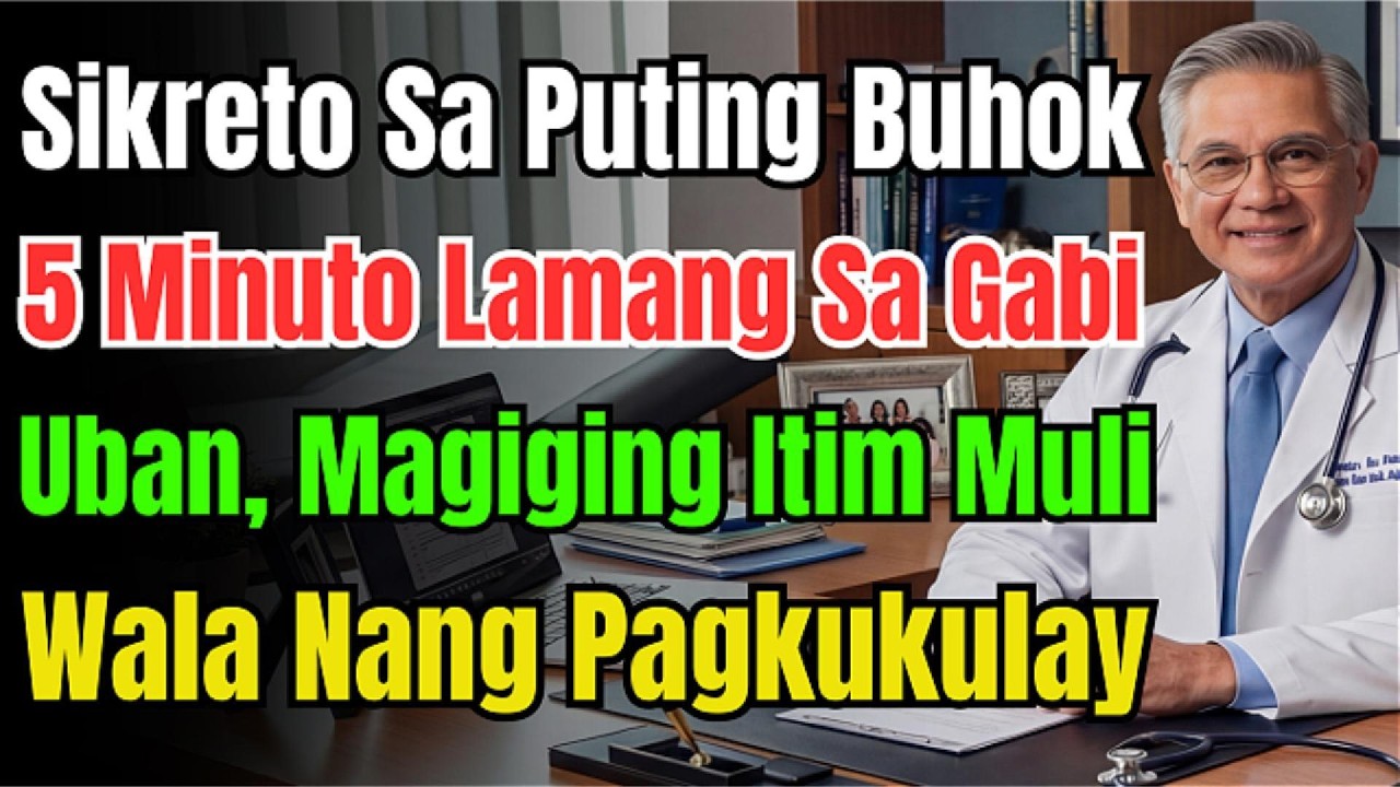 Huwag Kulayan Ang Uban! Tapikin Ito 5 Minuto Gabi-gabi, Babalik Ang Itim Na Buhok Sa Ugat!