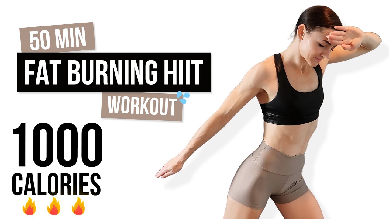 50 Min Fat Burning HIIT Workout | Burn 1000 Calories (Full Body, At Home)
