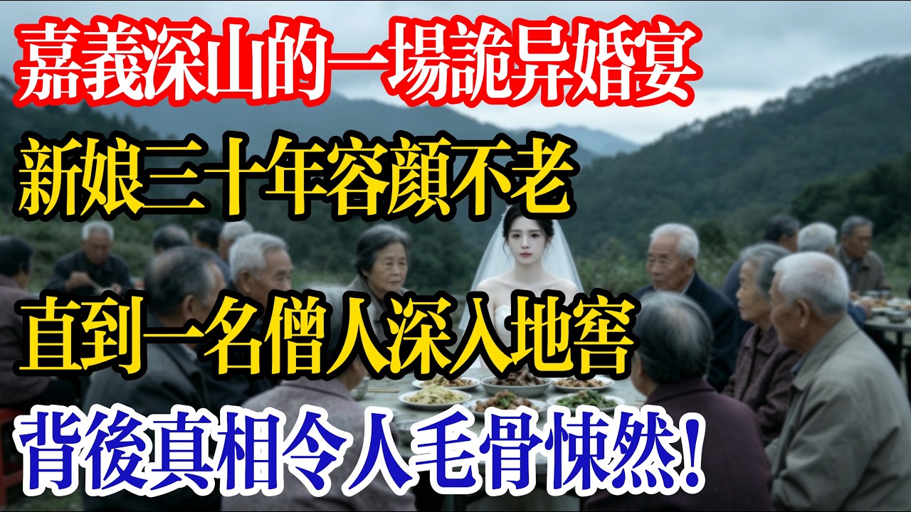 嘉義深山的一場詭異婚宴，新娘三十年容顏不老，直到一名僧人深入地窖，背後真相令人毛骨悚然！#民間故事 #歲月迷案