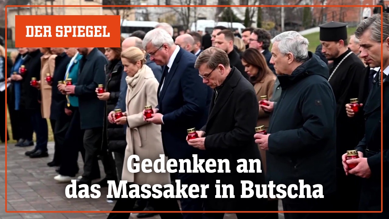 Vier Jahre nach russischen Kriegsverbrechen: Gedenken an die Opfer von Butscha | DER SPIEGEL