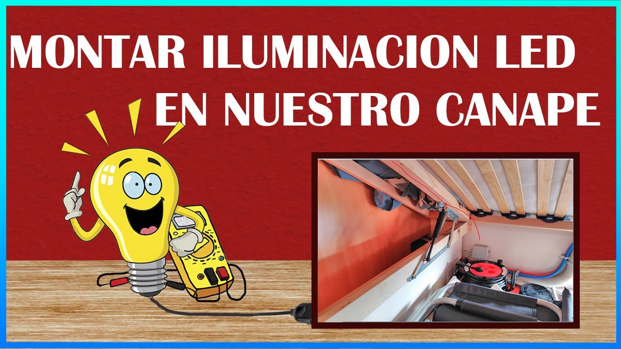 11- Montar una tira de led con micro interruptor, en nuestro canape.