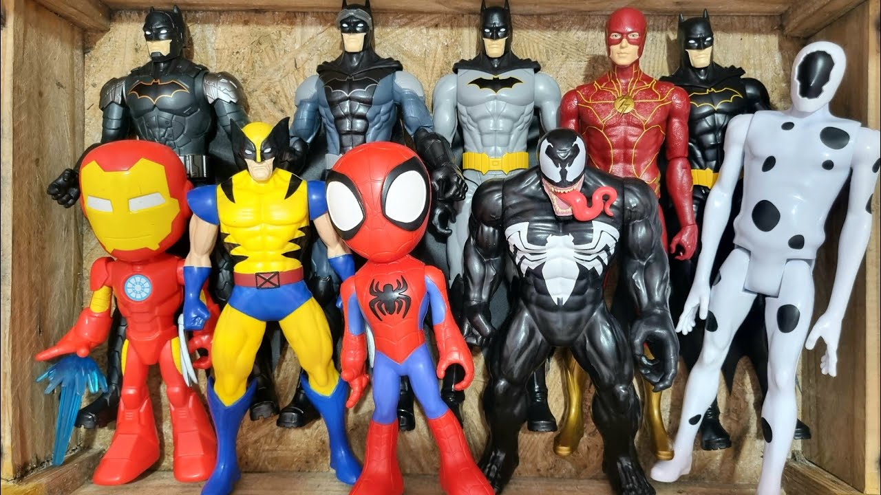 Avengers Superhero Story, Spiderman vs Venom, Ironman, Batman, The Flash, Wolverine, The Spot