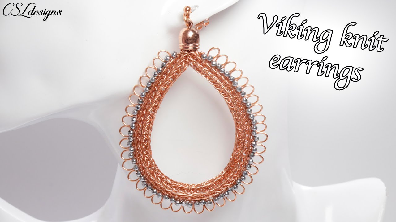 Astral viking knit earrings tutorial