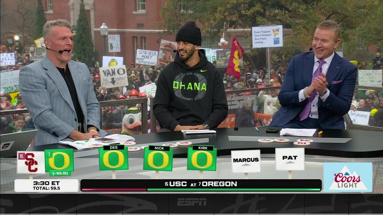 🚨 WEEK 13 GAMEDAY PICKS 🚨 USC-Oregon makes Pat McAfee WANNA SHOUT! 🎶 | College GameDay