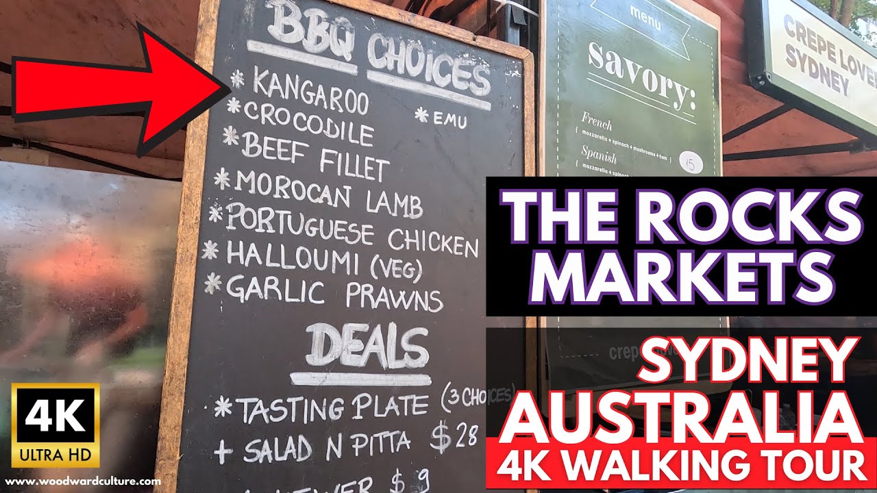 The Rocks Markets | Sydney 4K walking Tour Australia | Sydney on a Sunday