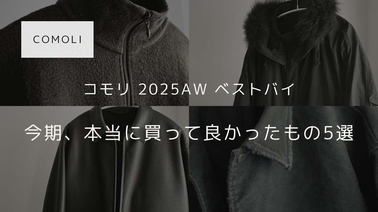 COMOLI 2025AW ベストバイ5選｜本当に買ってよかったランキング【コモリ】