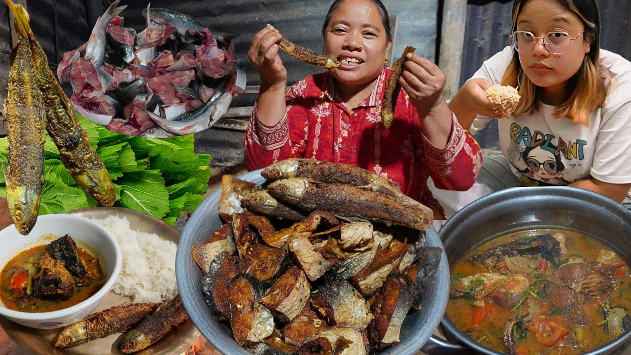 Cooking and Eating Fish Curry in a Traditional Village Kitchen | Village Style Cooking & Eating
