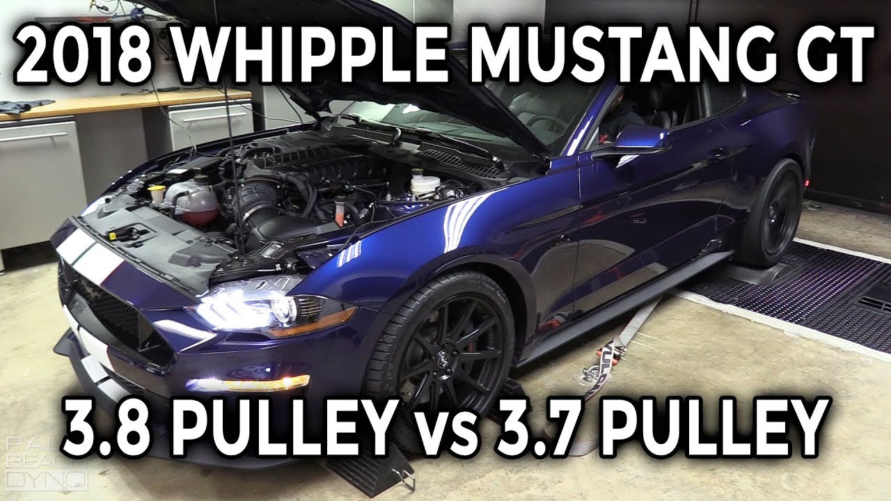 MORE 2018 MUSTANG WHIPPLE!!  3.8 Pulley vs 3.7 Pulley on 93 Octane