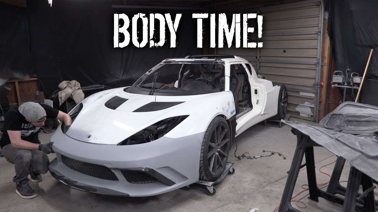 Budget Lotus Evora Pt 25 - Test Fitting The Body
