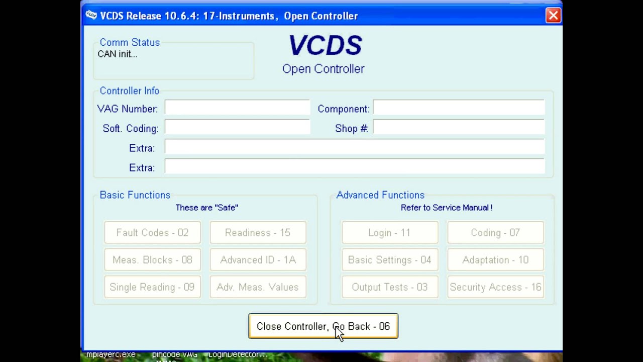 SRI Resetting with VCDS by Ross Tech