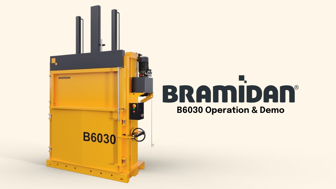 How To Use the Bramidan B6030 Vertical Baler | Demo & Operation