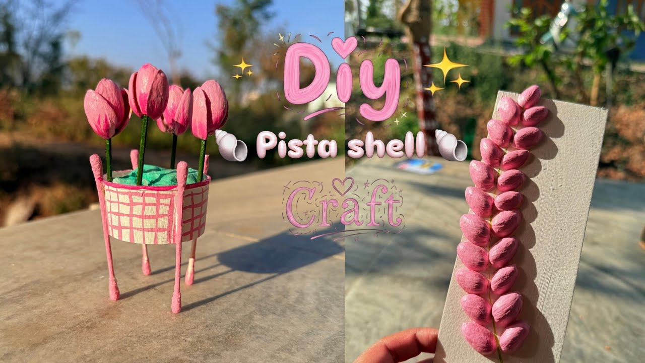 Diy Pista shell craft Asthetic 💕/ Suman Roat  #pista #craft #sumanroat #diy #trending #viral #art 