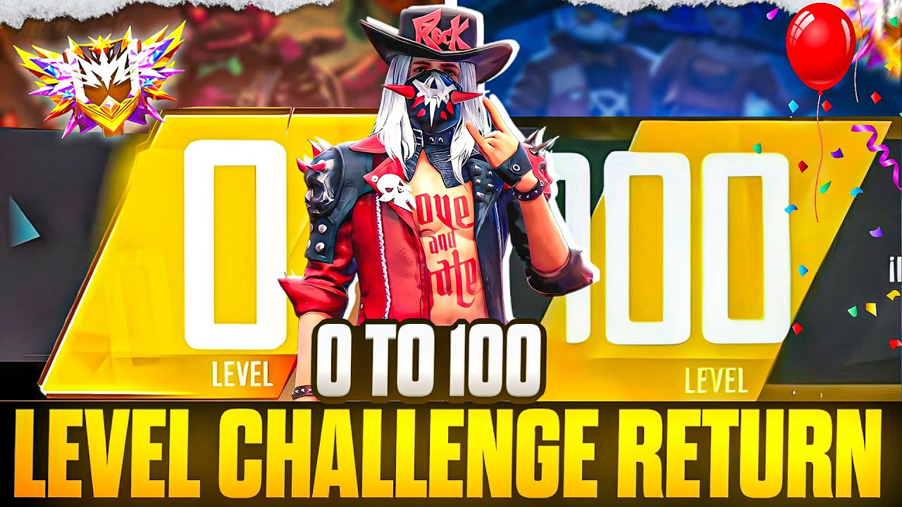 01 TO 100 LEVEL CHALLENGE RETURN 🥵 in Garena Free Fire Solo Rank Susing #gwdev