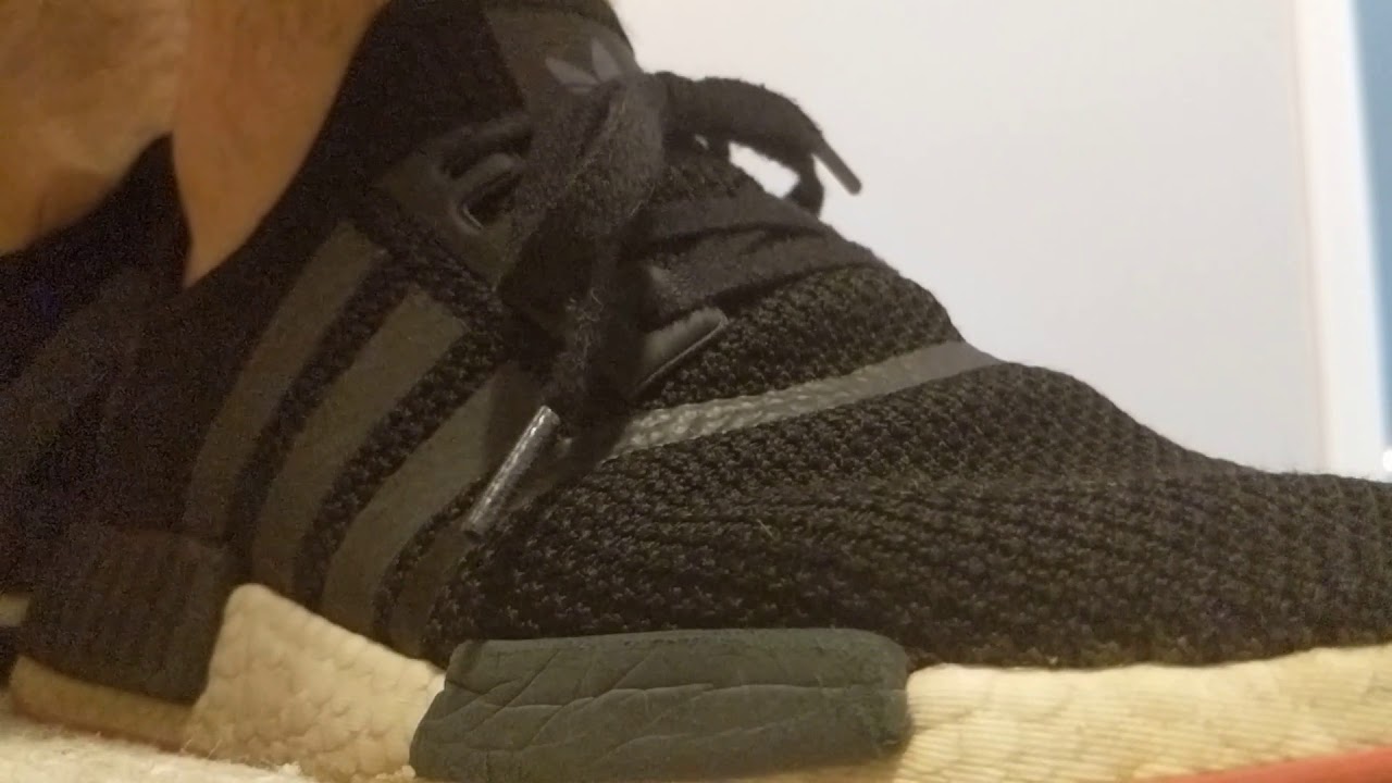 Smelly College Boy NMD R1's Barefoot