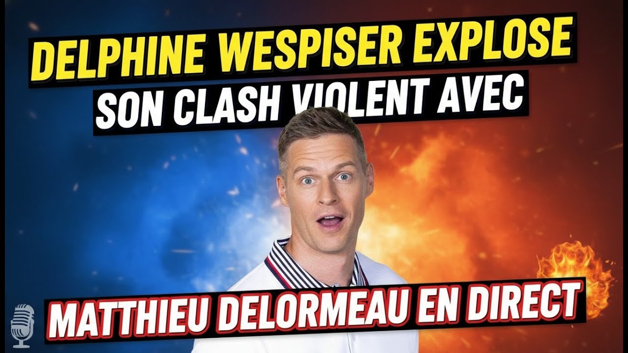 Delphine Wespiser explose   Son clash violent avec Matthieu Delormeau en direct