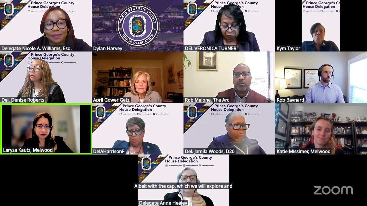 Prince George’s County House Delegation Weekly Full Delegation Meetings