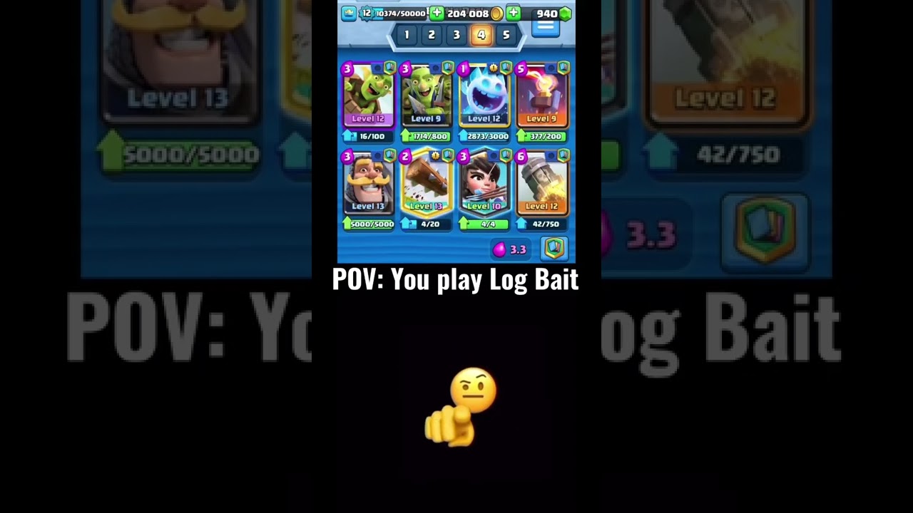 POV: You Play Log Bait 🥵🥶💀 #clashroyale