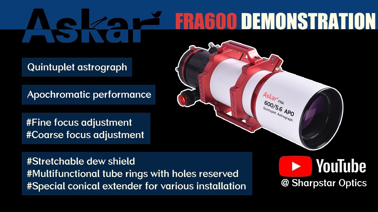 Askar FRA600 Quintuplet Astrograph Unboxing and Demonstration