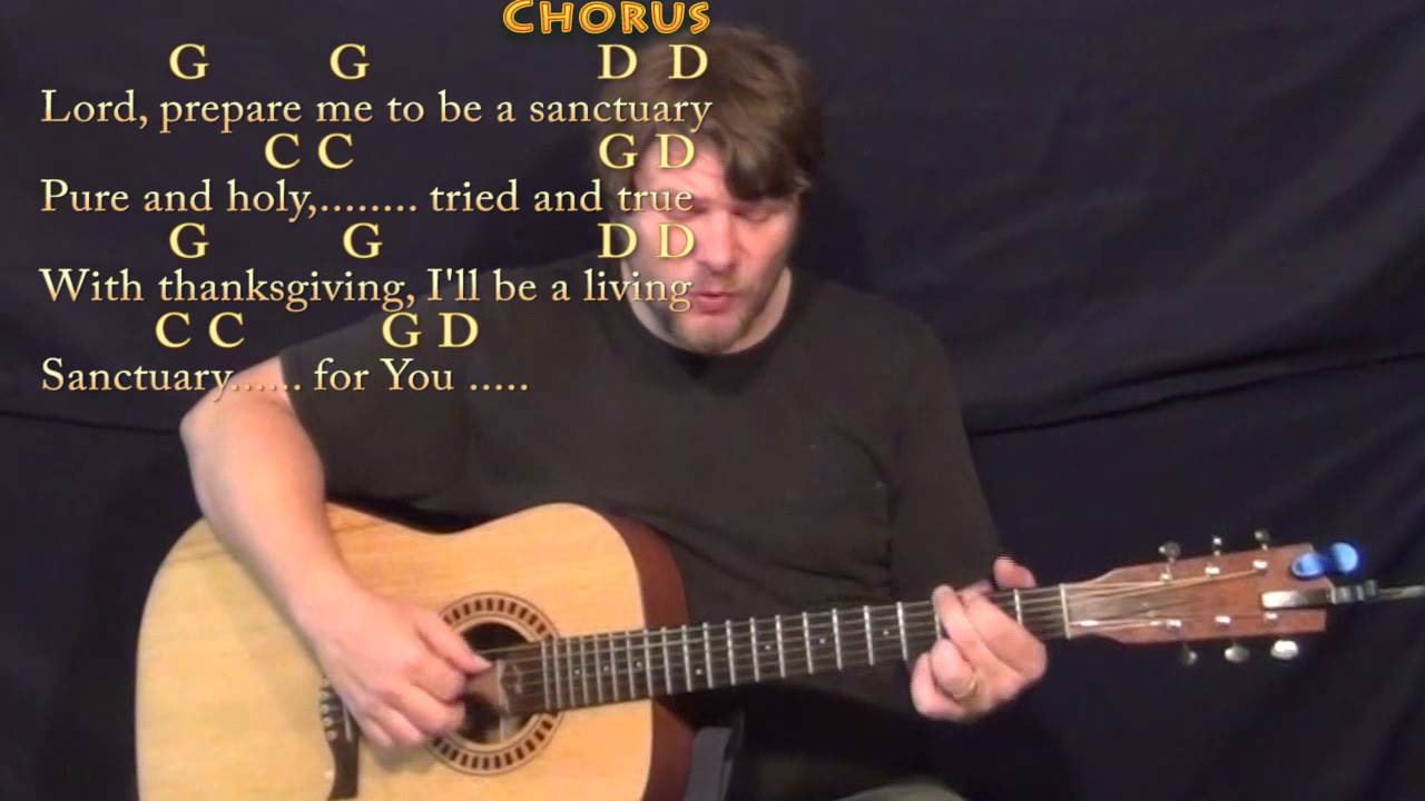 Sanctuary (Praise Song) Fingerstyle Guitar Cover Lesson in G with Chords/Lyrics