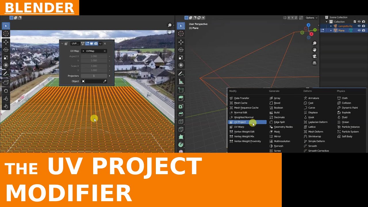 BLENDER - Quick Guide to the UV Project Modifier