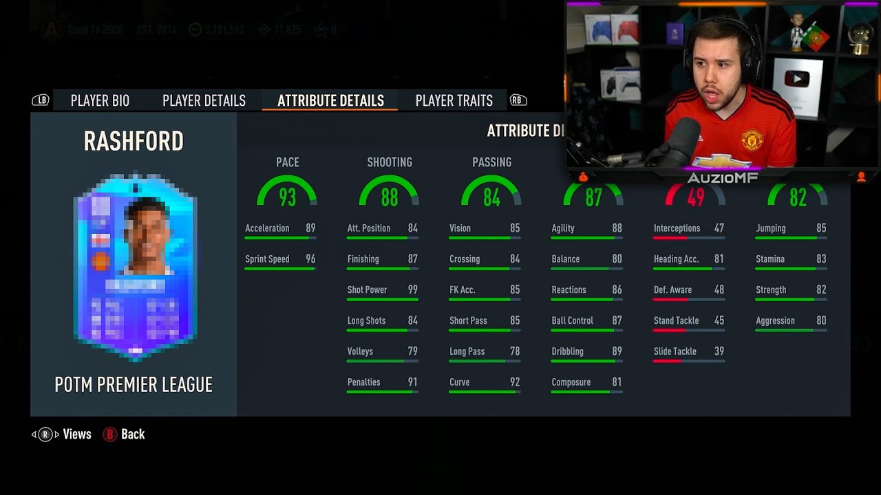 Auzio Reacts to NEW 88 POTM Rashford SBC
