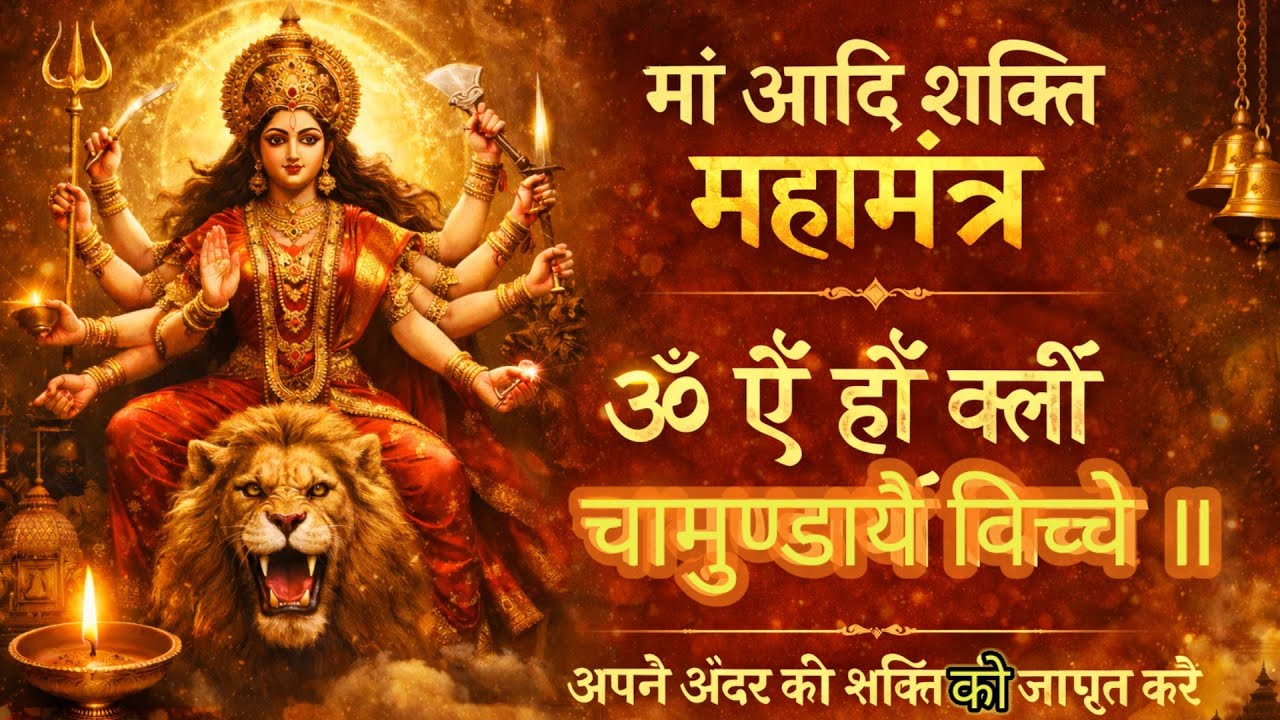 मां आदि शक्ति महामंत्र 🔱 Powerful Durga Mantra Chant | 🕉️ शक्ति जागृत महामंत्र #माता#मंत्र