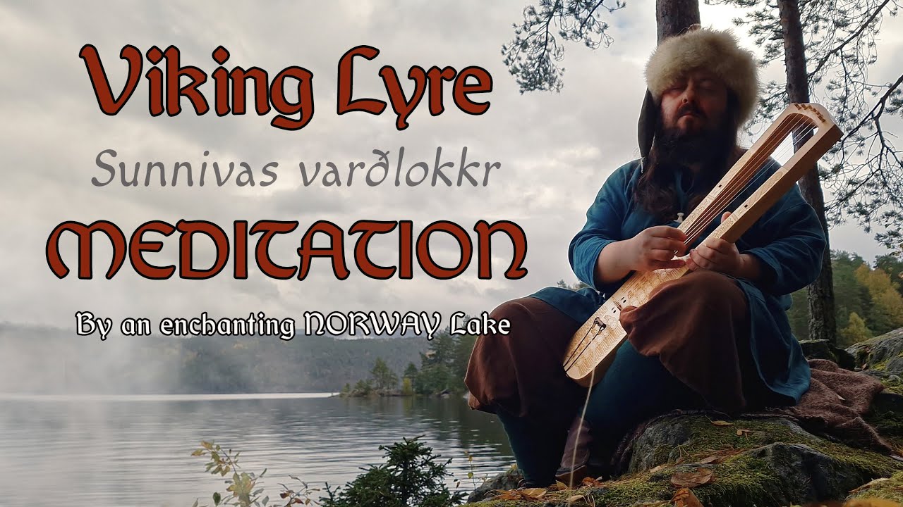 🌿🎶 🇳🇴 Méditation au Bord du Lac - Vardlokkr Sunnivas - La lyre Viking du Skald en Norvège