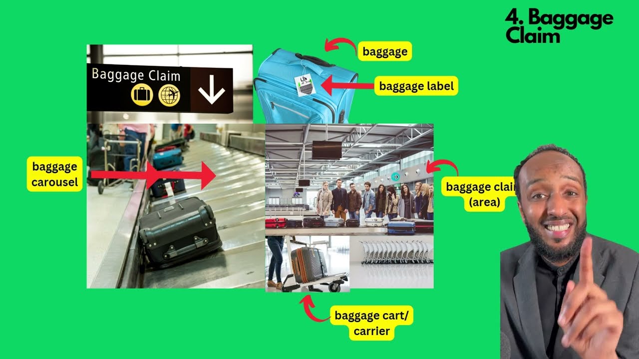 Baro Af-ingirisiga hab fudud online ah | AIRPORT vocabulary | PART 3 | 3aad #Somalia