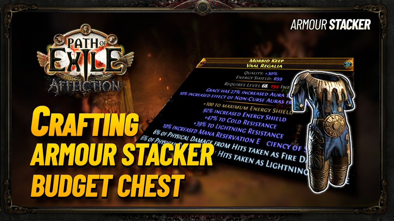 Crafting a Budget Armour Stacker Chest - AFK Tank ALL Ubers! [PoE 3.23]