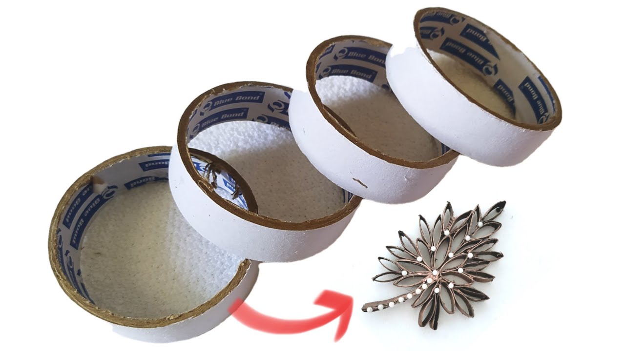 Empty tape roll craft| best out of waste  christmas decoration ideas.