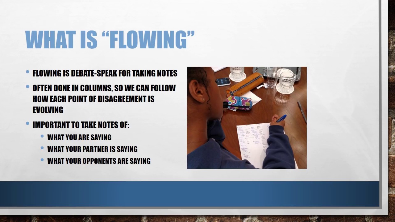 WUDL Policy Debate 103:  Flowing