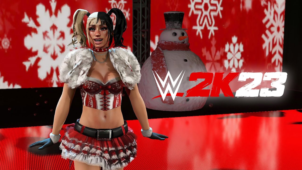 WWE 2K23 - Eve Heron Christmas Attire CAW Showcase ❄️