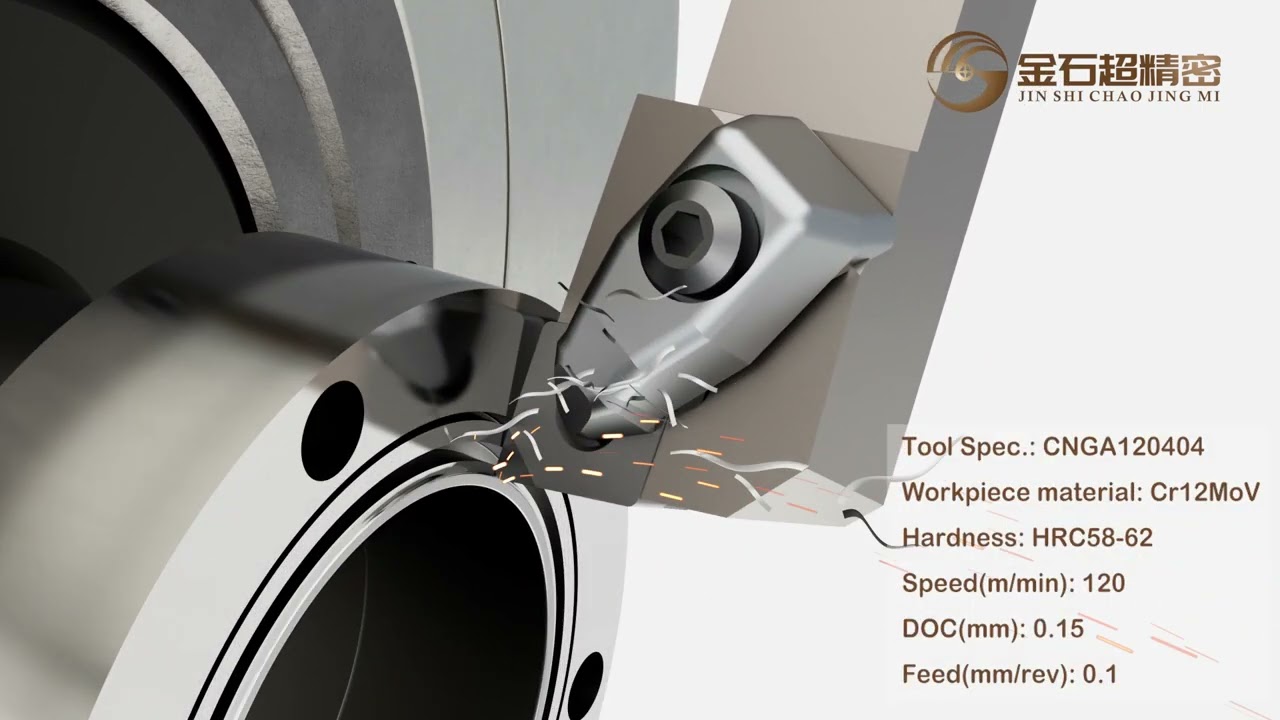 PCBN Cutting Animation | Cr12MoV & SKD11 Machining