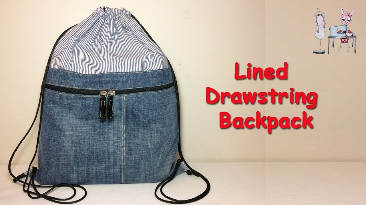 DIY BACKPACK | DRAWSTRING BAG | DIY BAG | HOW TO MAKE DRAWSTRING BACKPACK | BAG SEWING TUTORIAL