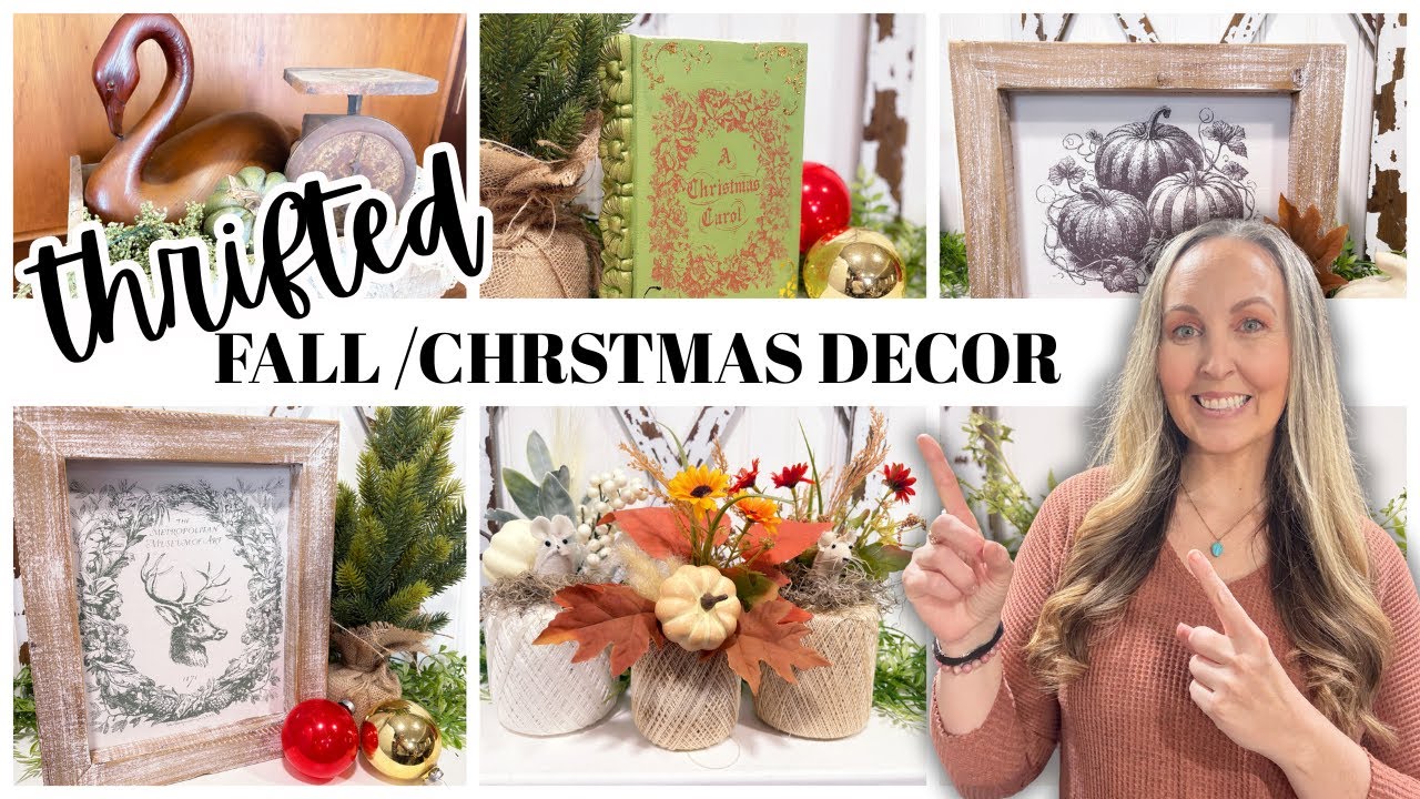 THRIFTED Fall/Christmas DIY'S - How to use IOD Stamp masks