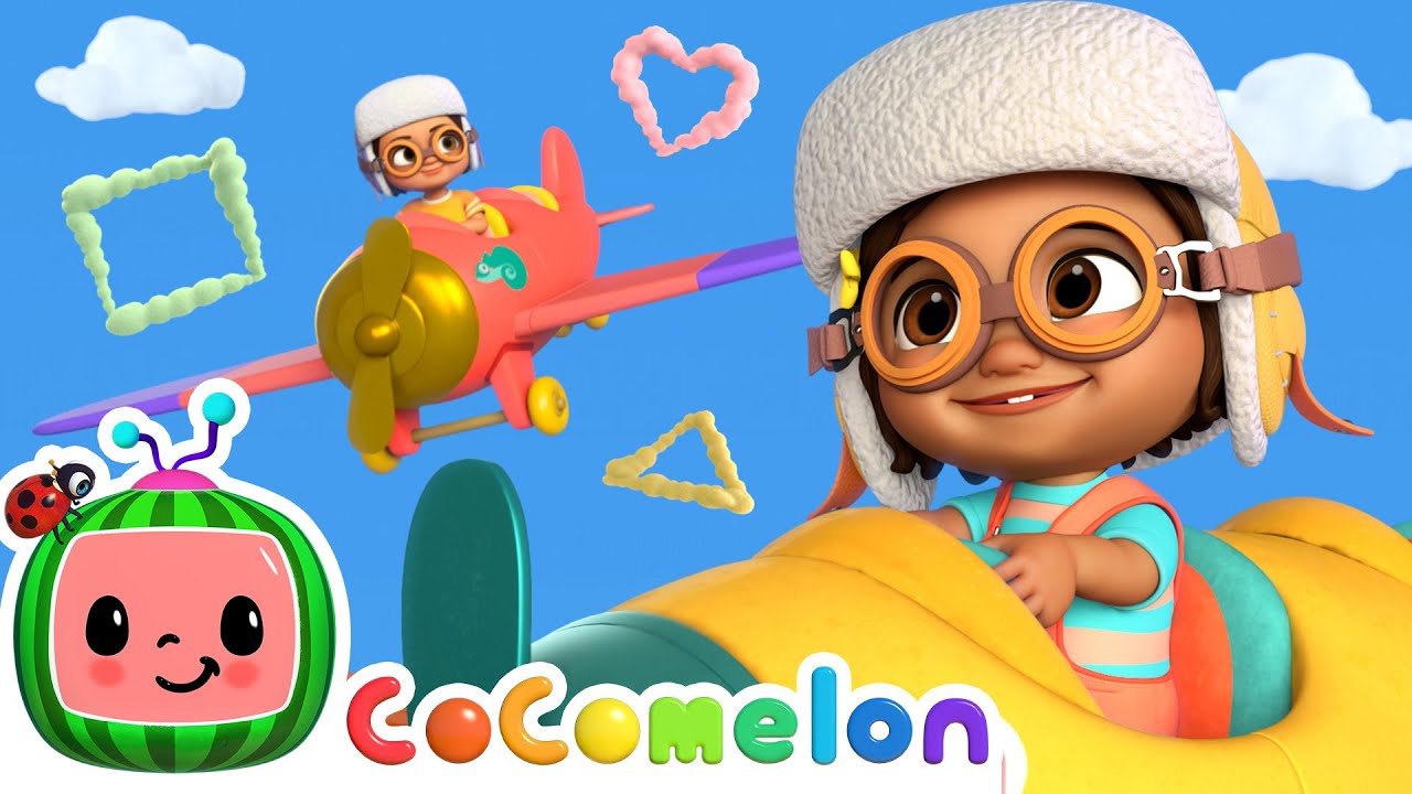 Learn Shapes with Nina! Airplane Clouds Song | CoComelon Nursery Rhymes