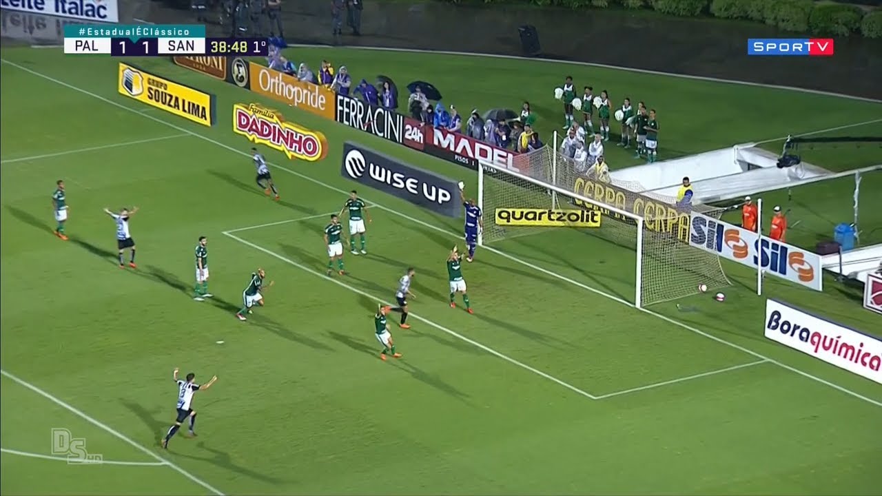 Gols - Palmeiras 1 x 2 Santos - Semifinal Paulistão 2018